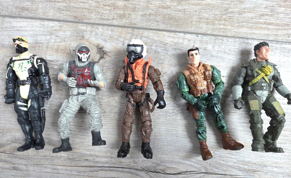 Lanard The Corps Action Figures Lot of 5 Military Soldiers 3.75" Vintage Modern